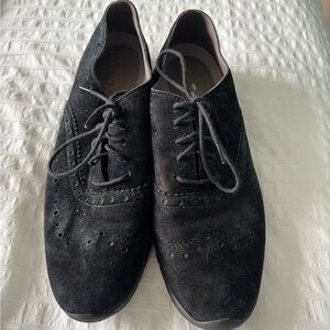 Cole Haan Black Suede Oxford Sneakers